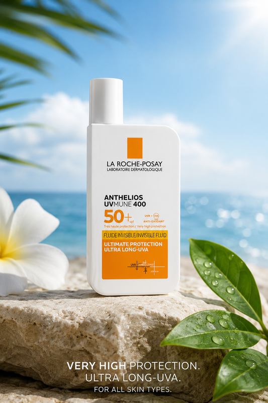 Anthelios Light Fluid Facial Sunscreen SPF 60, Lightweight Sunscreen for Face, Fluid Texture, Broad Spectrum SPF