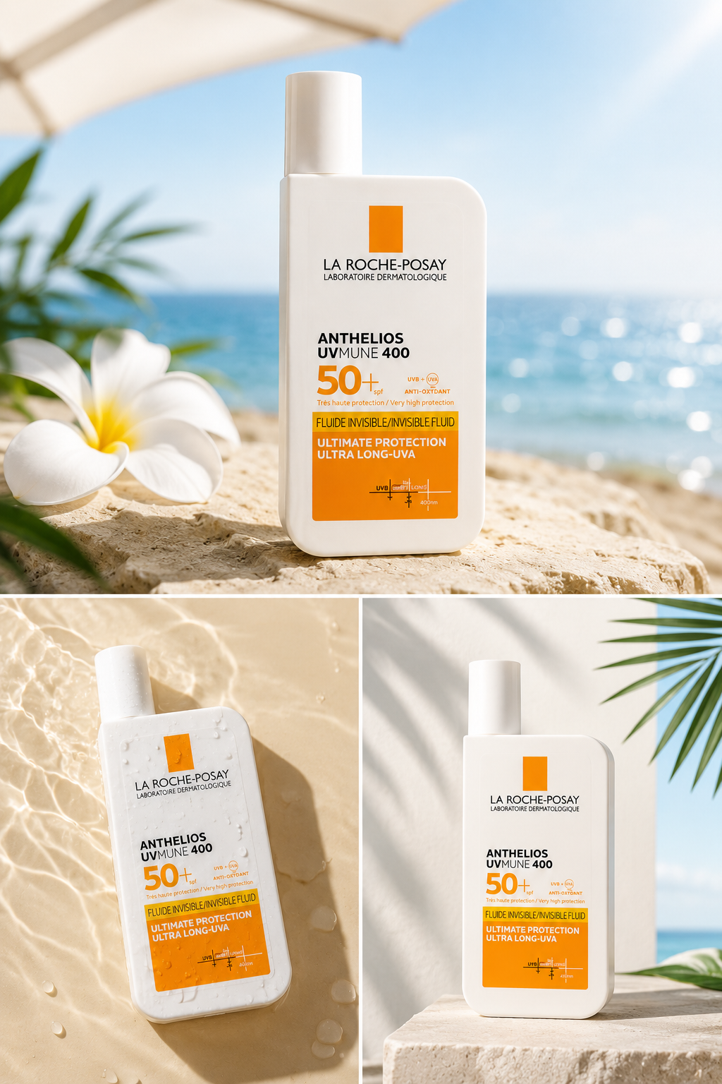 Anthelios Light Fluid Facial Sunscreen SPF 60, Lightweight Sunscreen for Face, Fluid Texture, Broad Spectrum SPF