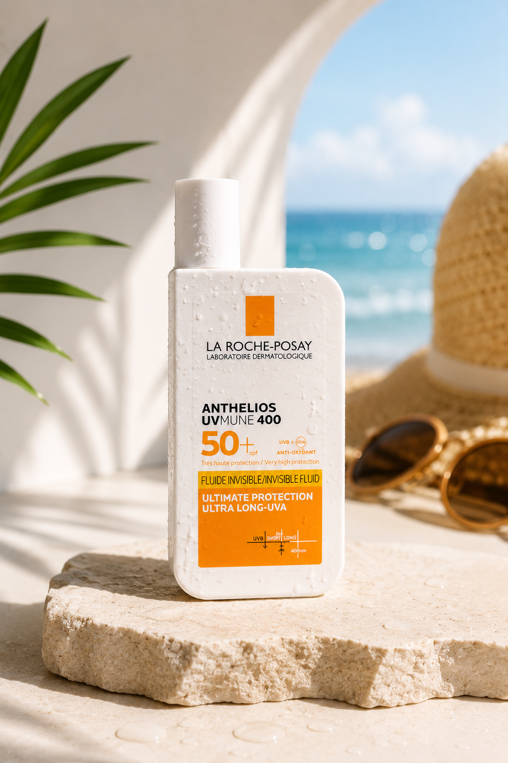 Anthelios Light Fluid Facial Sunscreen SPF 60, Lightweight Sunscreen for Face, Fluid Texture, Broad Spectrum SPF