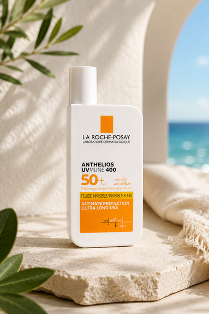 Anthelios Light Fluid Facial Sunscreen SPF 60, Lightweight Sunscreen for Face, Fluid Texture, Broad Spectrum SPF